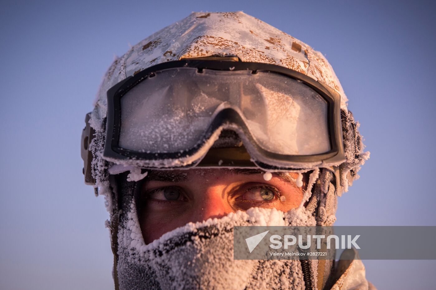 Drill of special ops unit of Chechen Republic near North Pole
