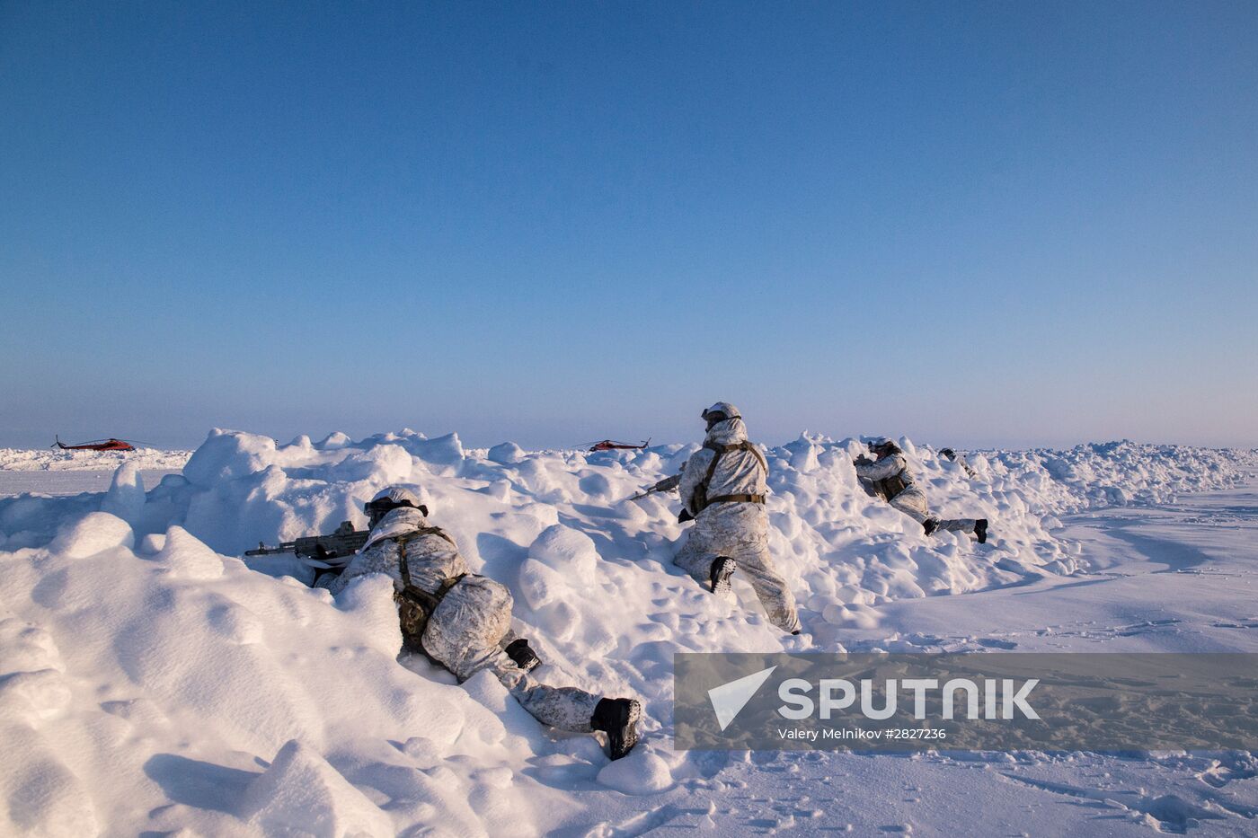 Drill of special ops unit of Chechen Republic near North Pole