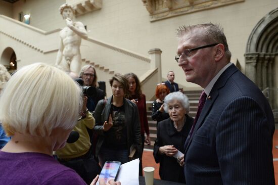 Show of Edouard Manet's "Olympia" from Parisian Musee d'Orsay collection