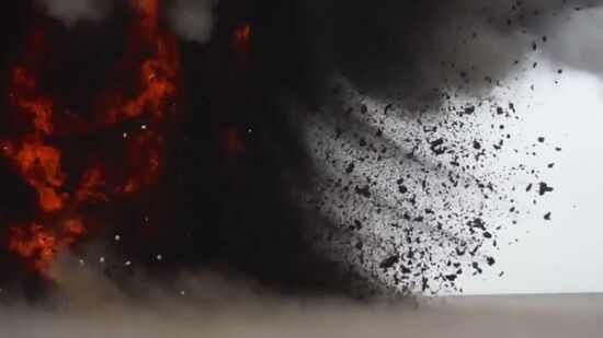 Iskander-M missile combat launch on test range in Astrakhan region