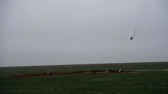 Iskander-M missile combat launch on test range in Astrakhan region