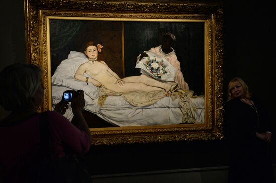 Show of Edouard Manet's "Olympia" from Parisian Musee d'Orsay collection