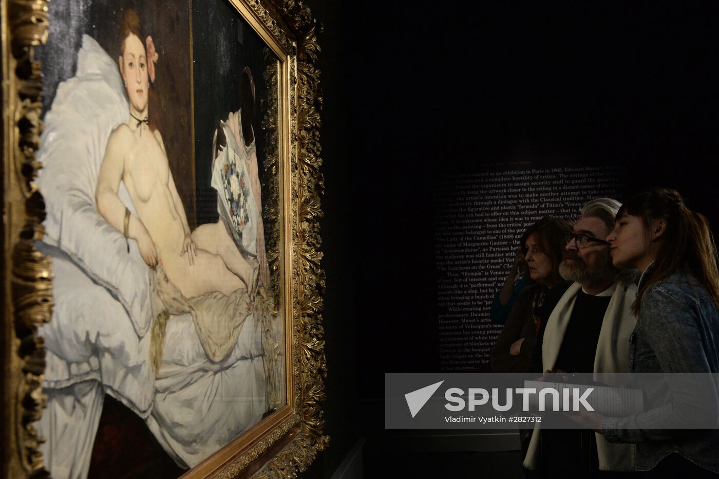 Show of Edouard Manet's "Olympia" from Parisian Musee d'Orsay collection