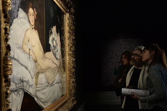 Show of Edouard Manet's "Olympia" from Parisian Musee d'Orsay collection
