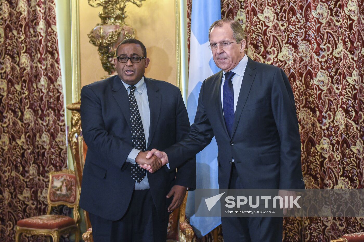 Russian Foreign Minister Sergey Lavrov meets with Somalia Prime Minister Omar Abdirashid Ali Sharmarke