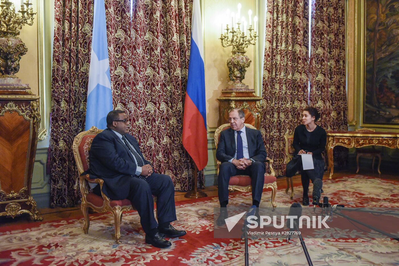 Russian Foreign Minister Sergey Lavrov meets with Somalia Prime Minister Omar Abdirashid Ali Sharmarke
