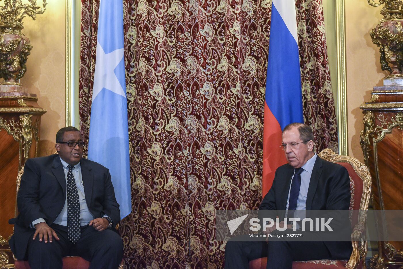 Russian Foreign Minister Sergey Lavrov meets with Somalia Prime Minister Omar Abdirashid Ali Sharmarke