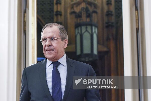 Meeting of Russian Foreign Minister Sergei Lavrov and French Foreign Minister Jean-Marc Ayrault