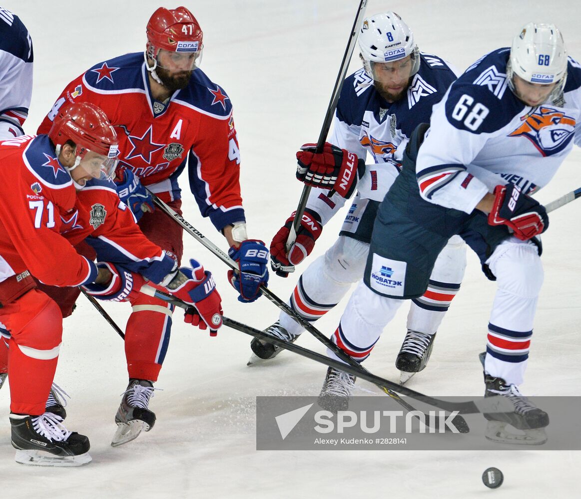 Kontinental Hockey League. CSKA vs. Metallurg Magnitogorsk