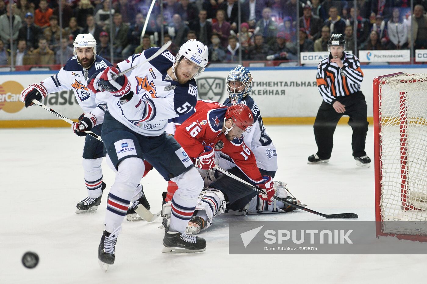 Kontinental Hockey League. CSKA vs. Metallurg Magnitogorsk