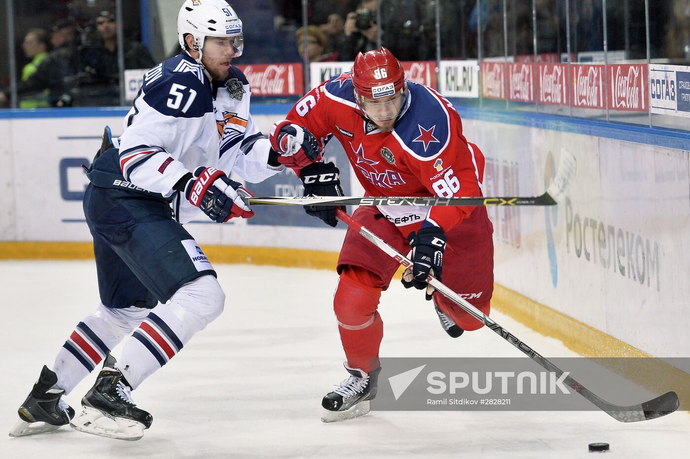 Kontinental Hockey League. CSKA vs. Metallurg Magnitogorsk