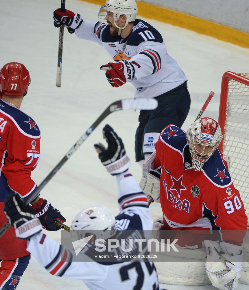 Kontinental Hockey League. CSKA vs. Metallurg Magnitogorsk
