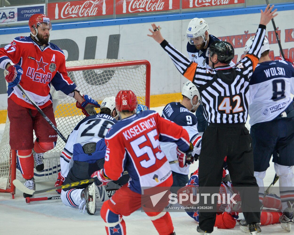 Kontinental Hockey League. CSKA vs. Metallurg Magnitogorsk