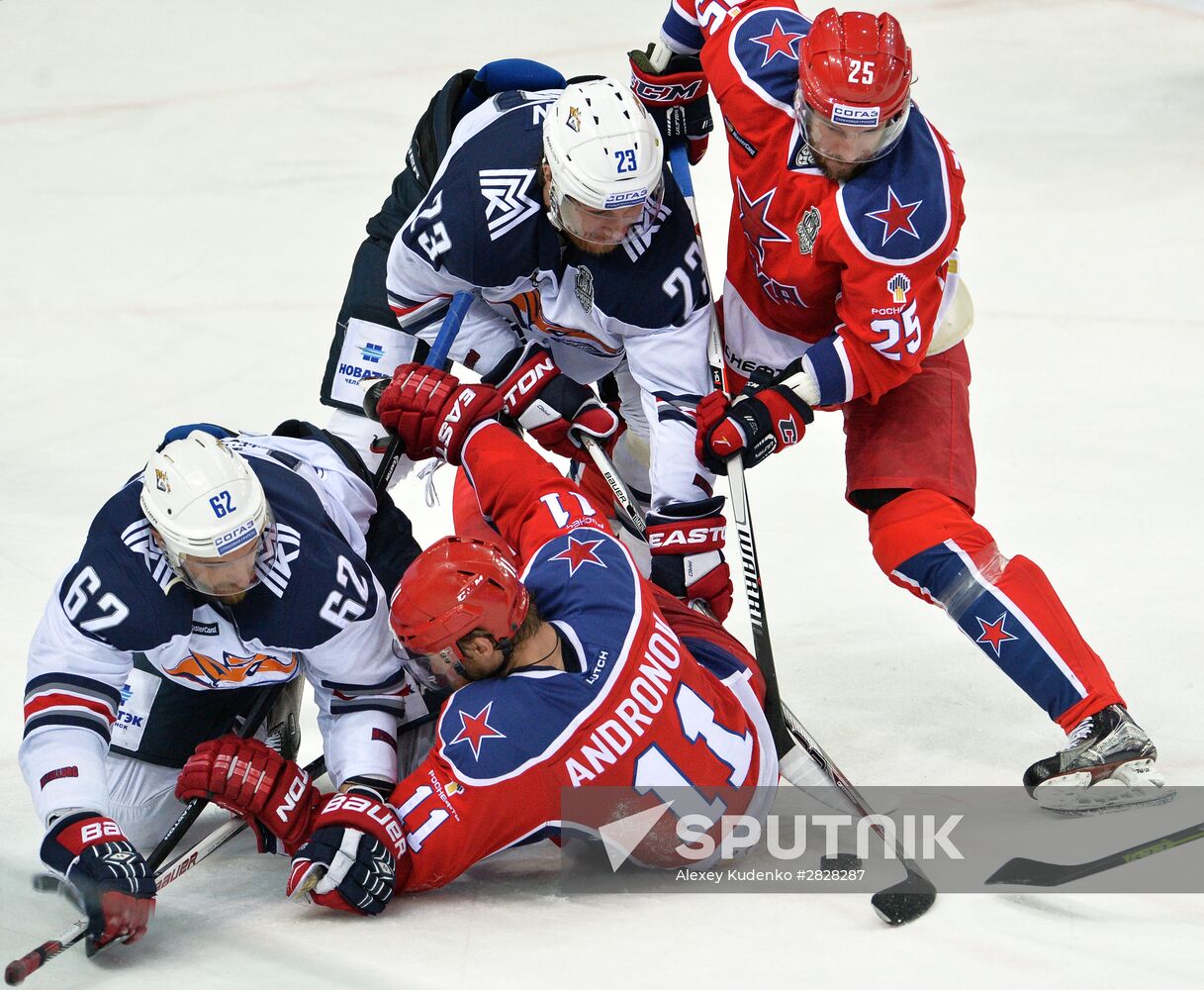 Kontinental Hockey League. CSKA vs. Metallurg