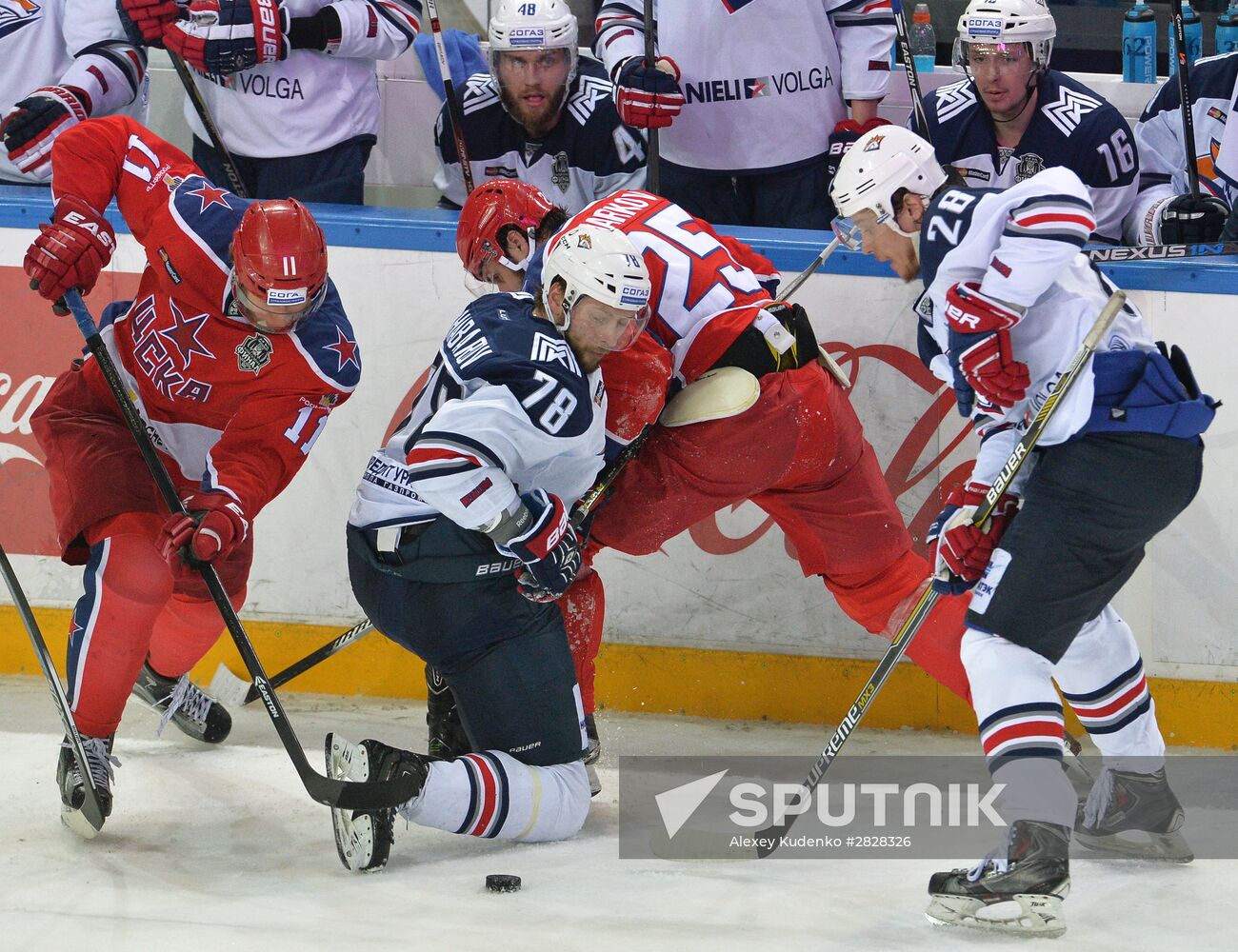 Kontinental Hockey League. CSKA vs. Metallurg