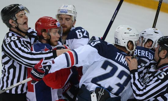 Kontinental Hockey League. CSKA vs. Metallurg Magnitogorsk