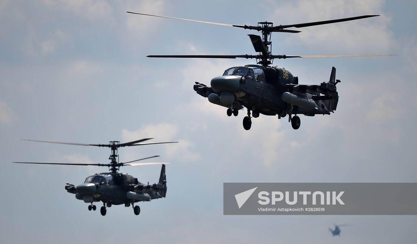 Joint rehearsal of aerobatic teams before the Victory Parade