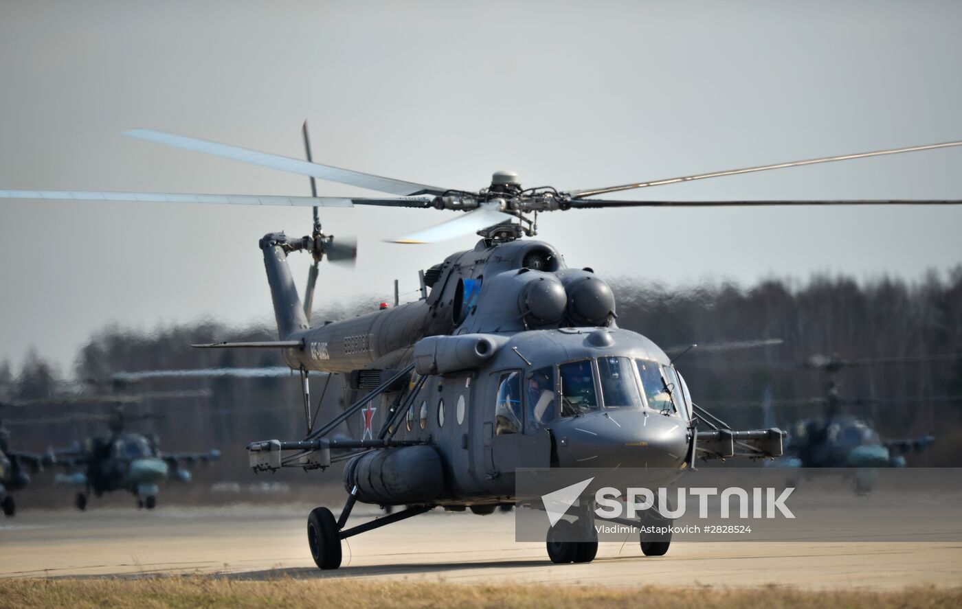 Joint rehearsal of aerobatic teams before the Victory Parade