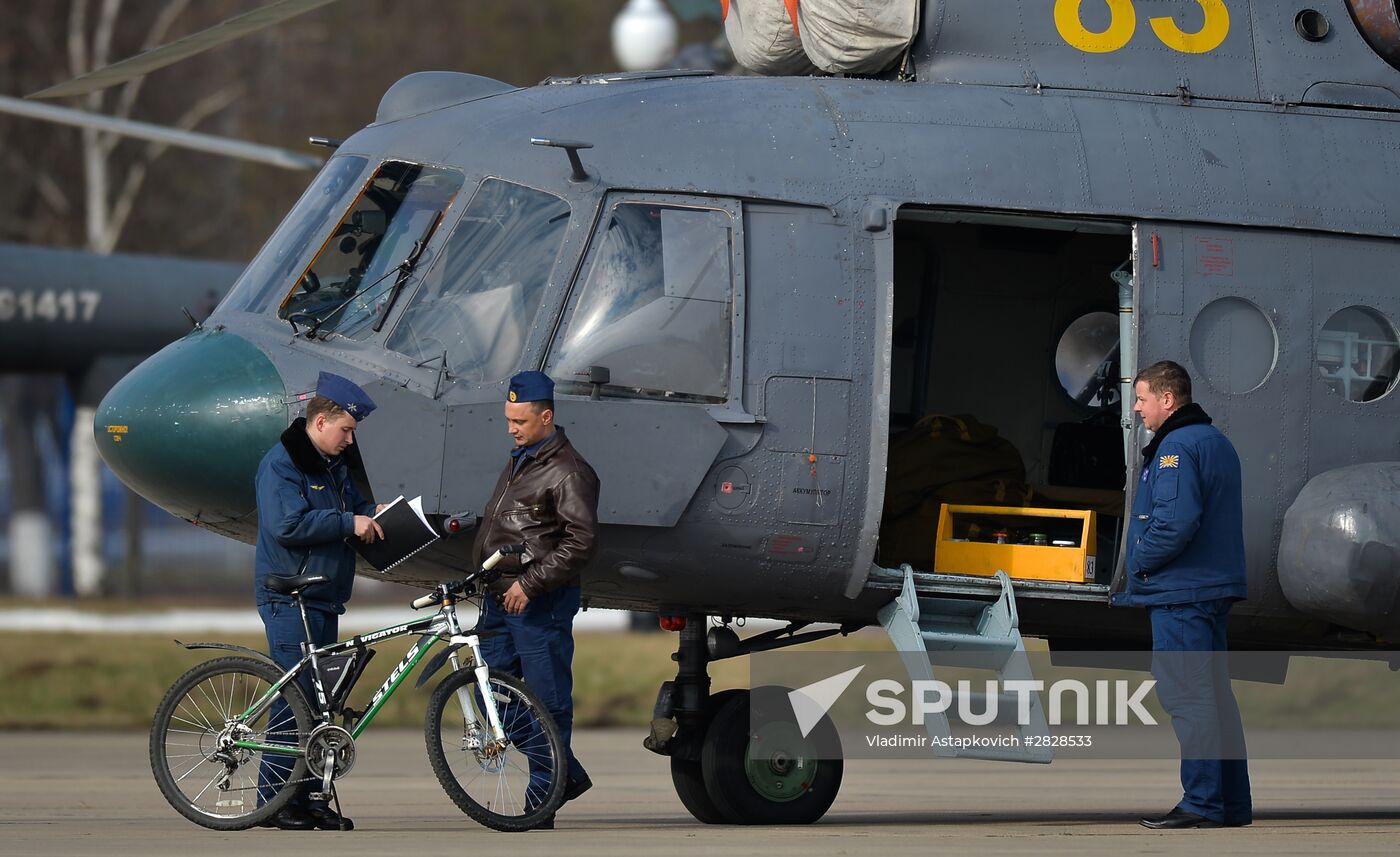 Joint rehearsal of aerobatic teams before the Victory Parade