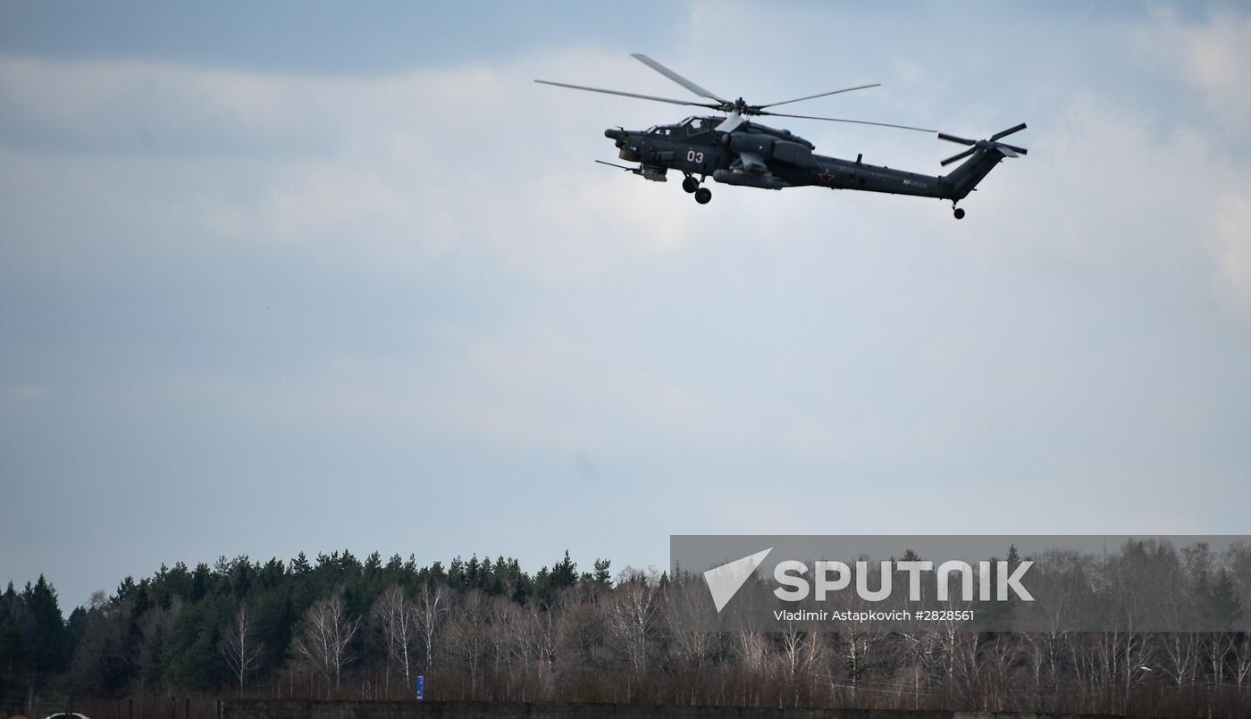 Joint rehearsal of aerobatic teams before the Victory Parade