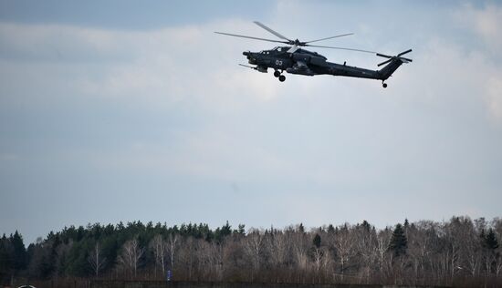Joint rehearsal of aerobatic teams before the Victory Parade