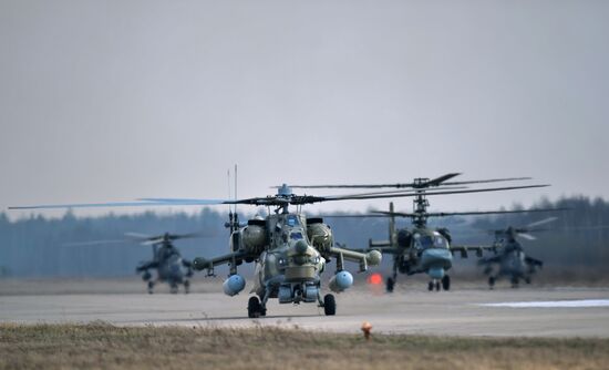 Joint rehearsal of aerobatic teams before the Victory Parade