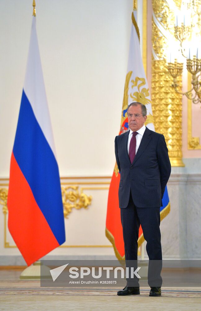 President Vladimir Putin receives letters of credence from foreign ambassadors