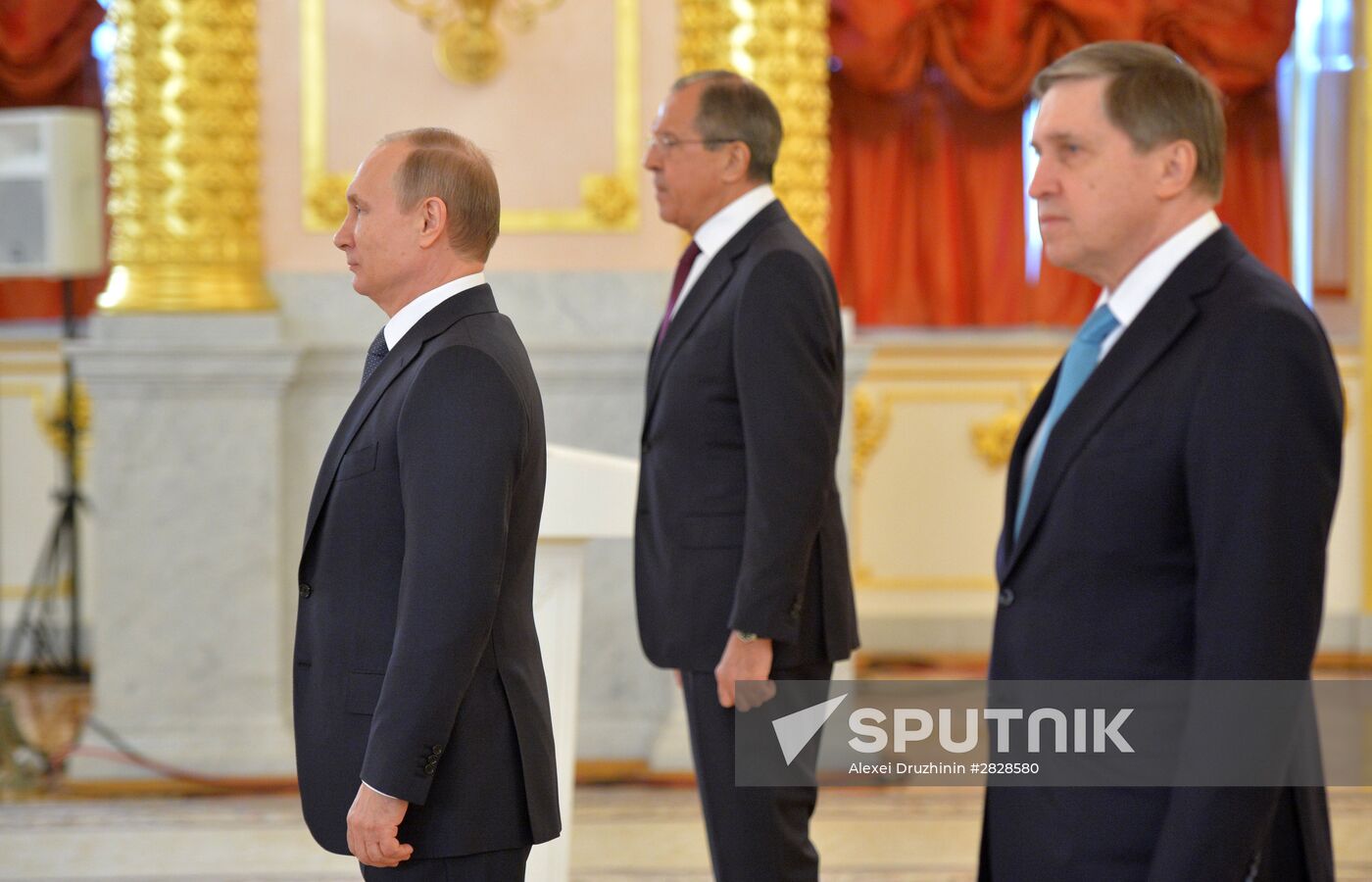 President Vladimir Putin receives letters of credence from foreign ambassadors