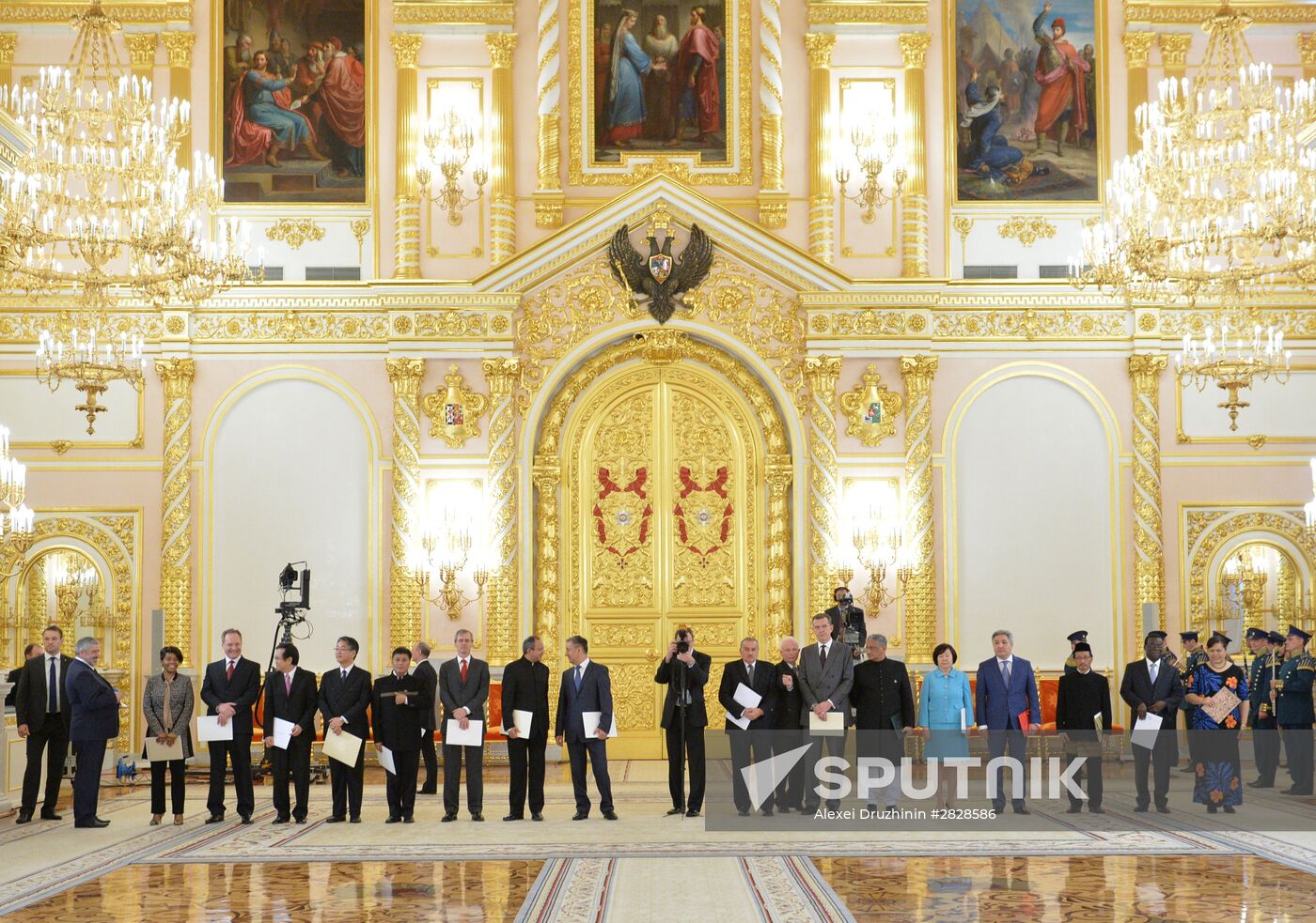 President Vladimir Putin receives letters of credence from foreign ambassadors