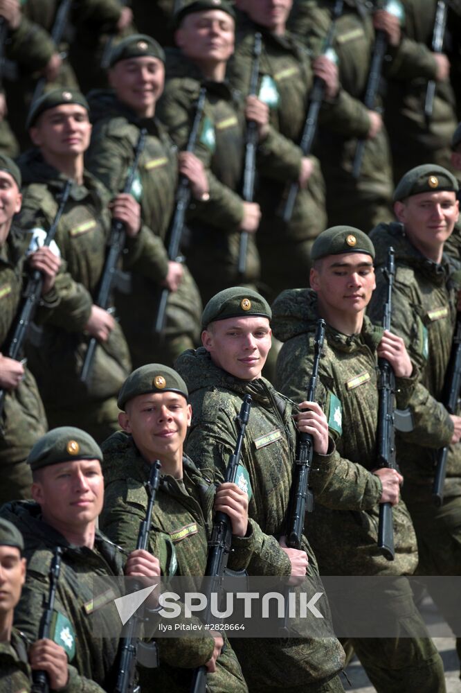 Trainings in Moscow Region ahead of military parade on May 9