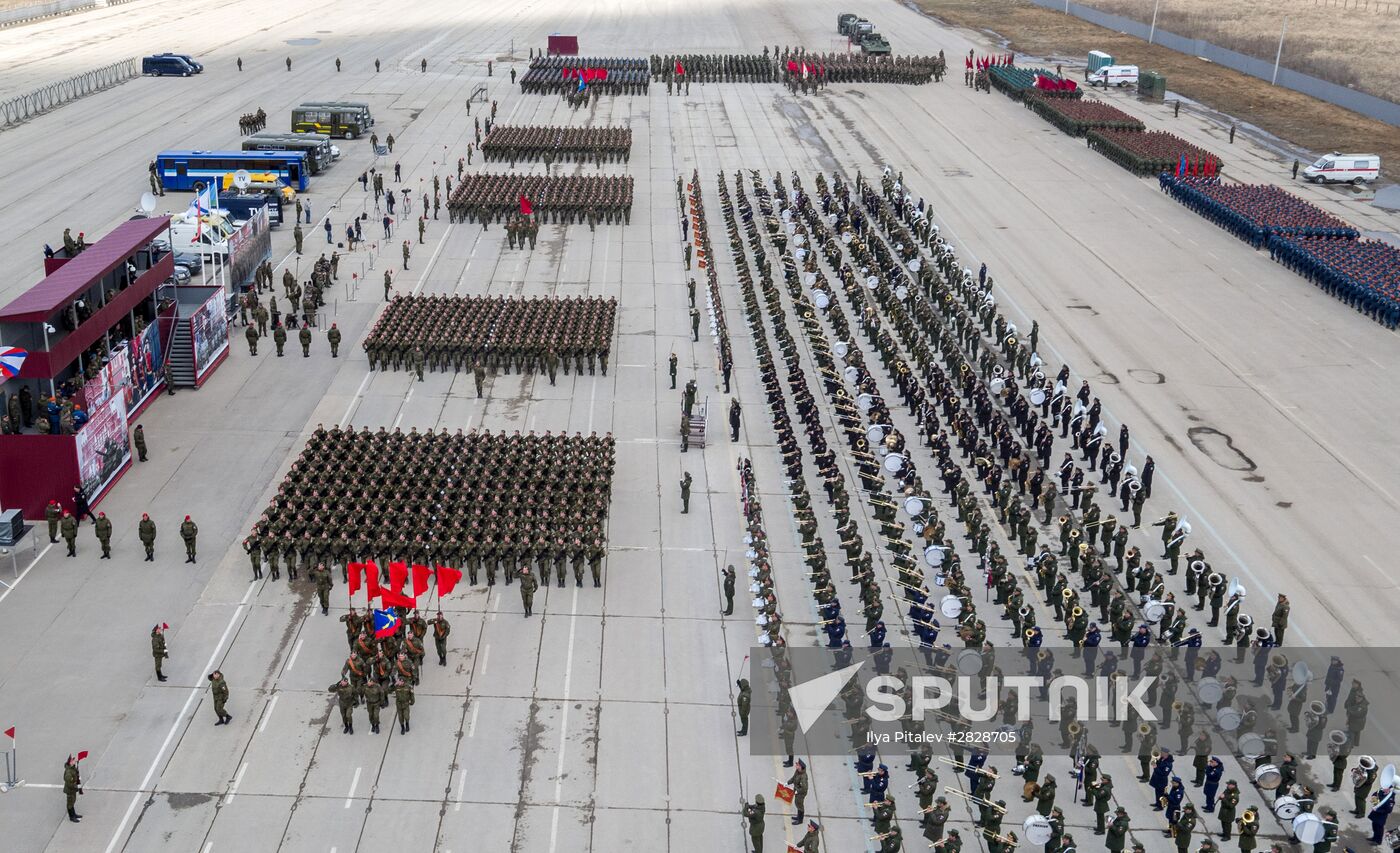 Trainings in Moscow Region ahead of military parade on May 9