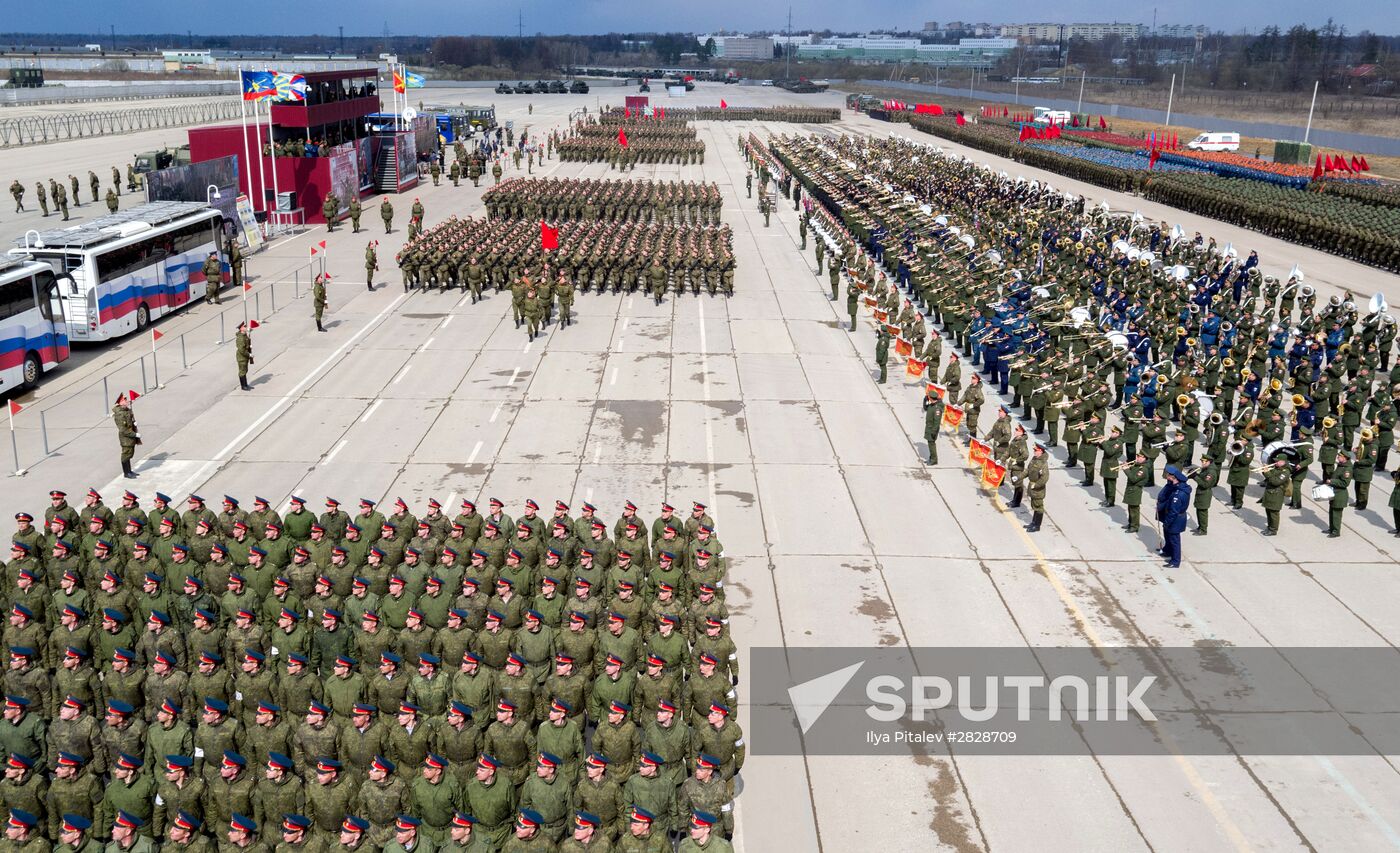 Trainings in Moscow Region ahead of military parade on May 9