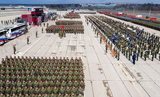 Trainings in Moscow Region ahead of military parade on May 9