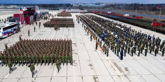 Trainings in Moscow Region ahead of military parade on May 9