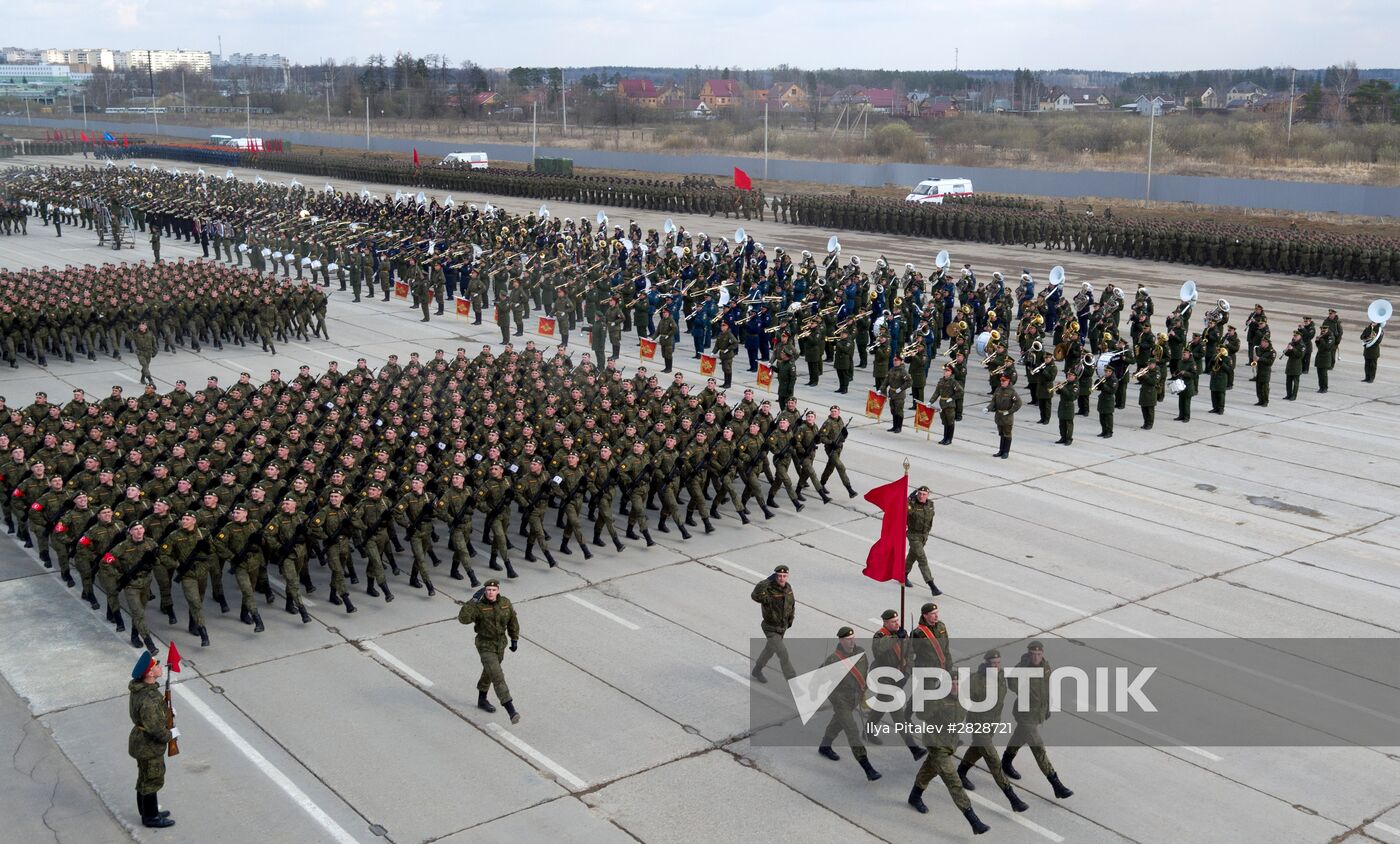 Trainings in Moscow Region ahead of military parade on May 9