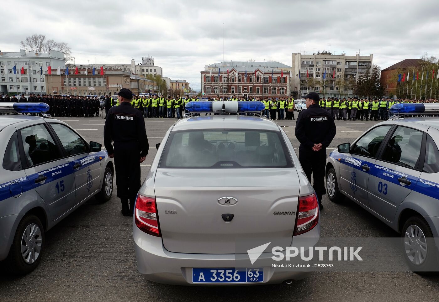 Police ceremonial review in Samara