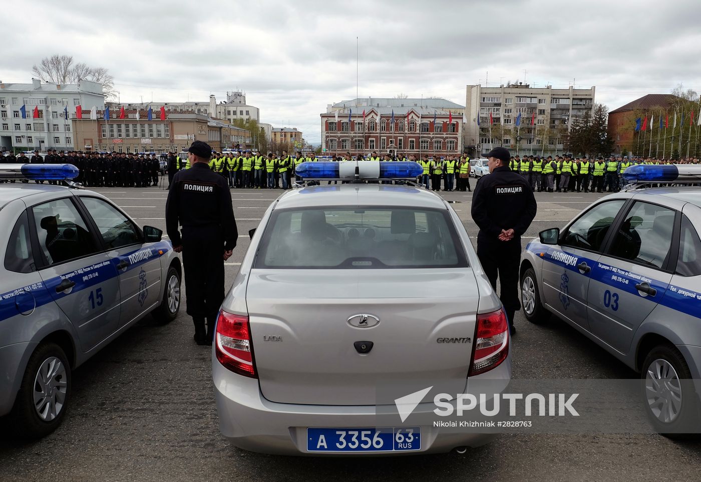 Police ceremonial review in Samara