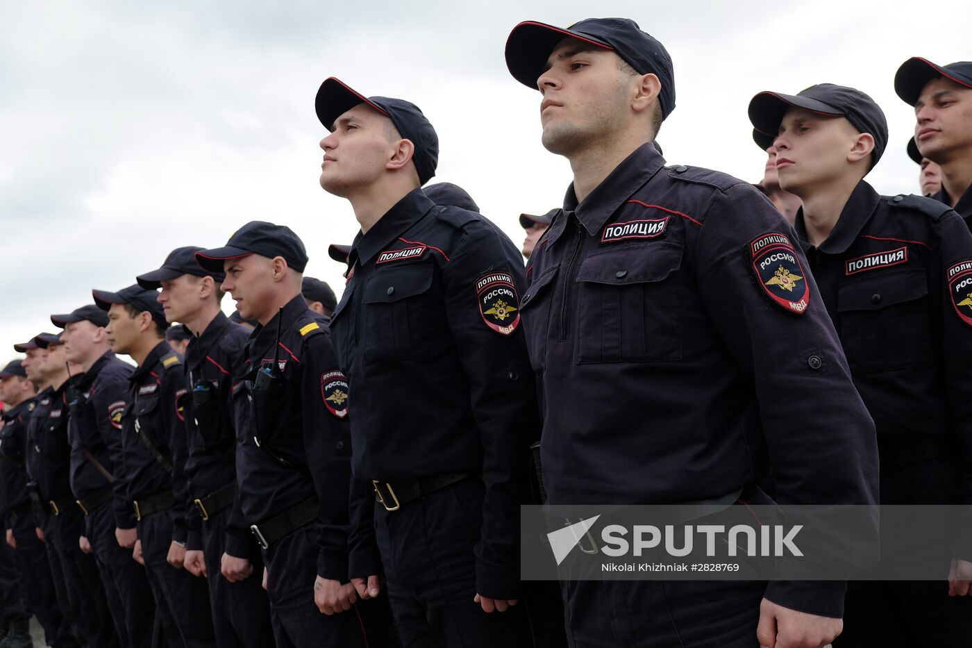 Inspection of police troops in Samara