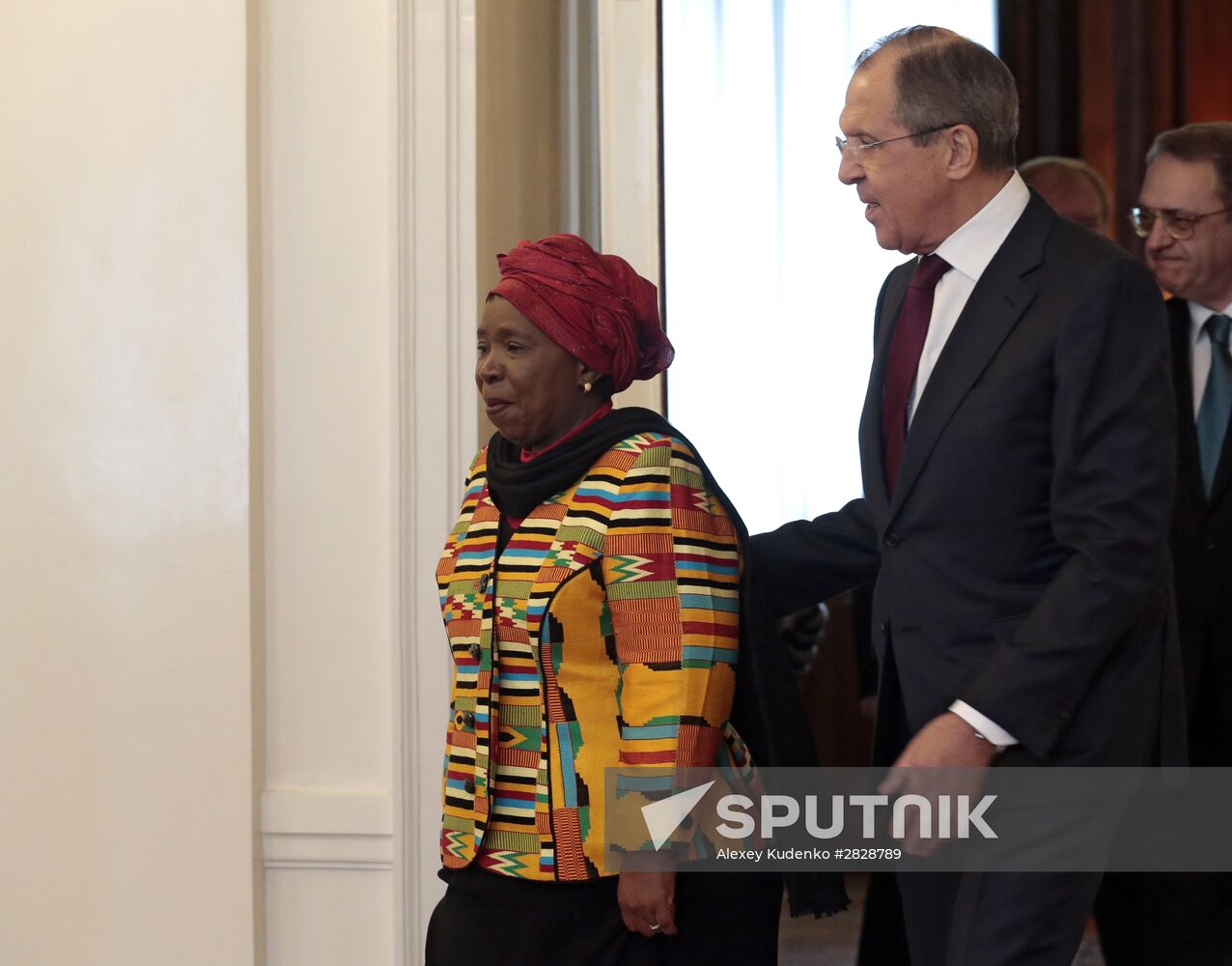 Russian Foreign Minister Sergei Lavrov's meeting with Chairperson of the African Union Commission Nkosazana Dlamini-Zuma