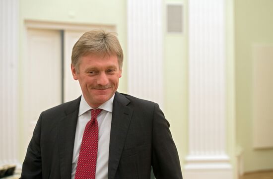 Russian President Vladimir Putin meets with FIFA President Gianni Infantino