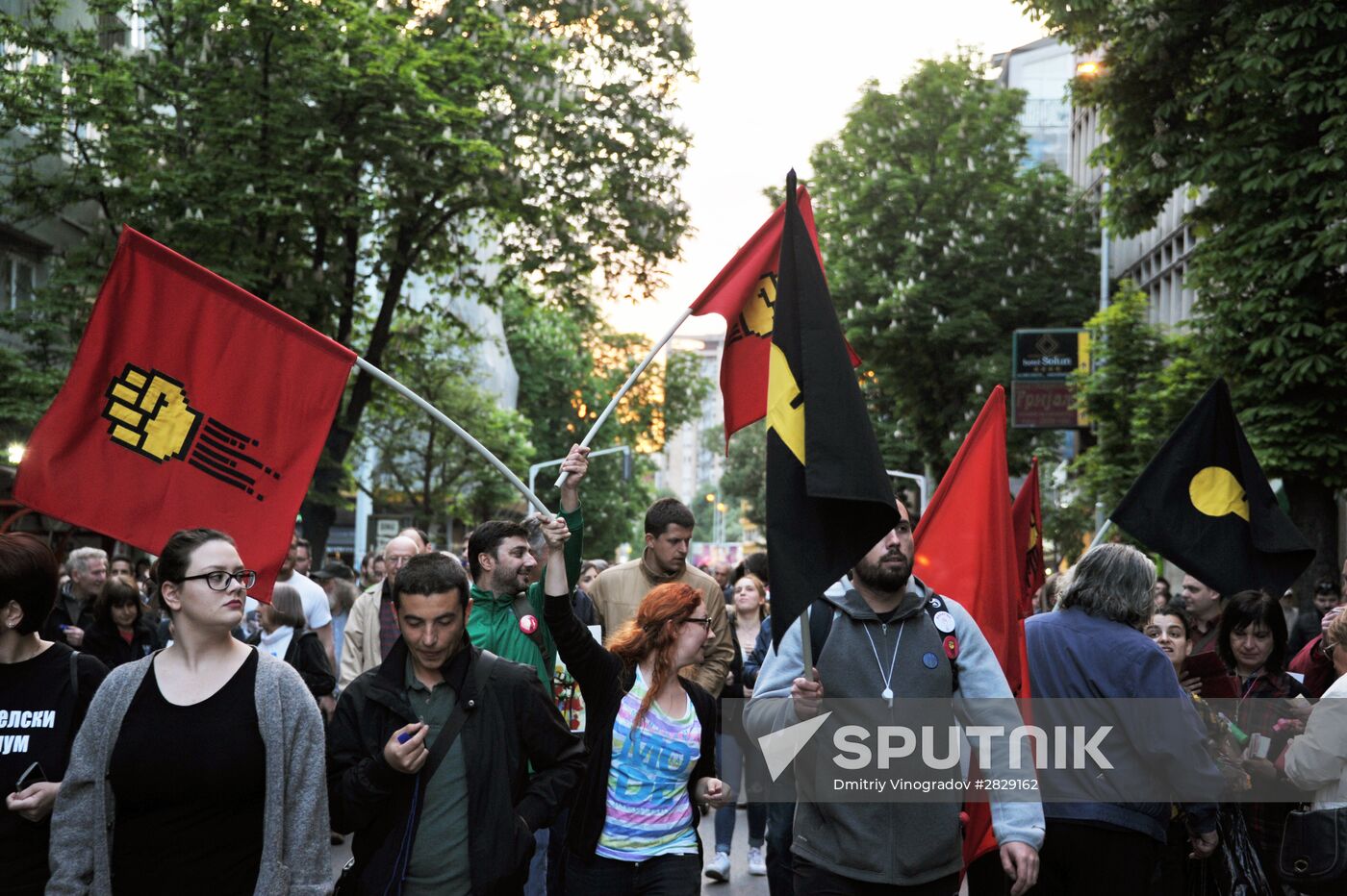 Opposition rally in Macedonia