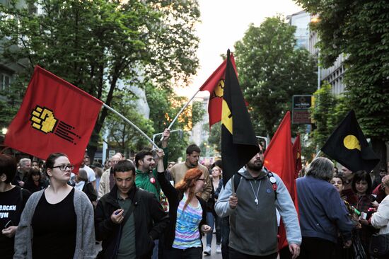 Opposition rally in Macedonia