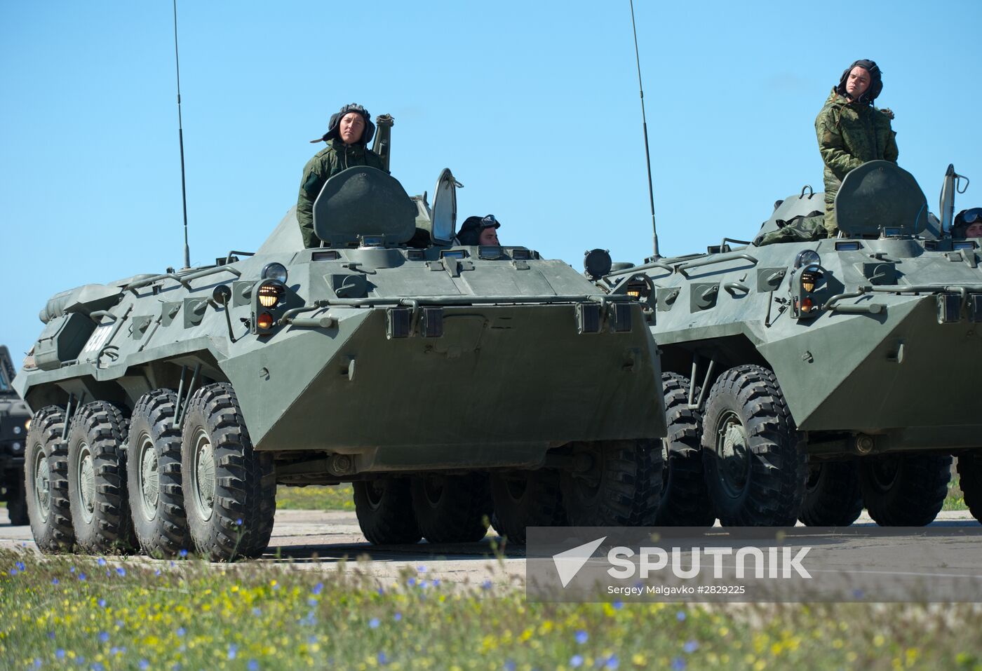 Victory Day Parade rehearsal in Sevastopol