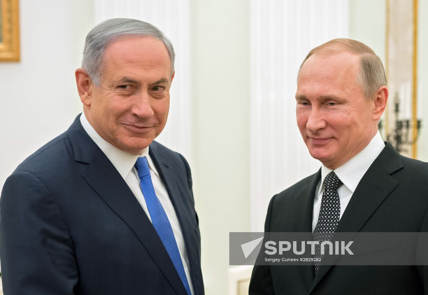 Russian President Vladimir Putin meets with Prime Minister of Israel Benjamin Netanyahu