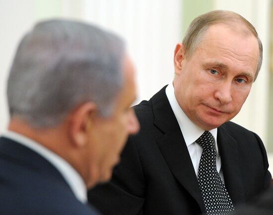 Russian President Vladimir Putin meets with Prime Minister of Israel Benjamin Netanyahu
