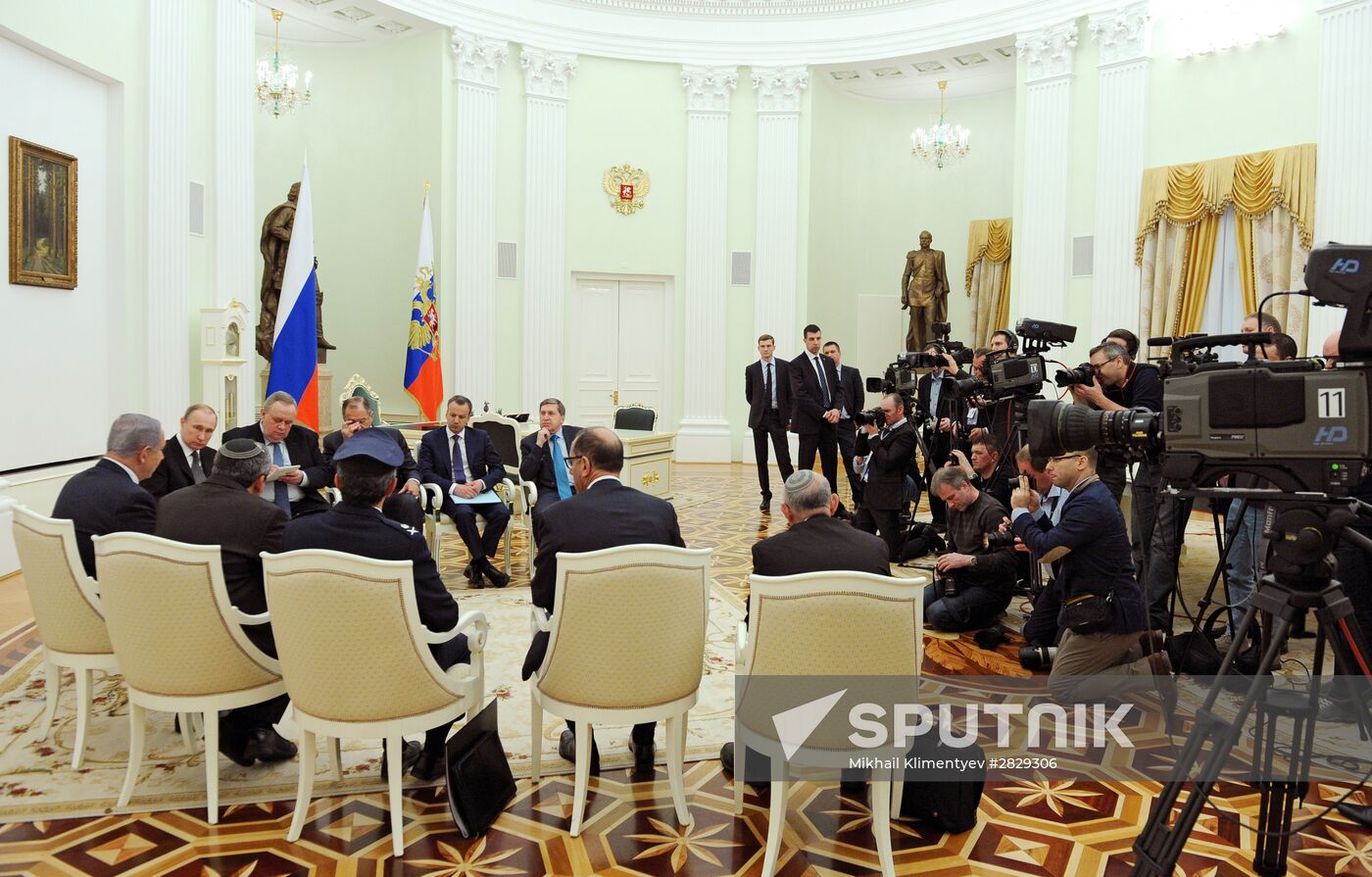 Russian President Vladimir Putin meets with Prime Minister of Israel Benjamin Netanyahu