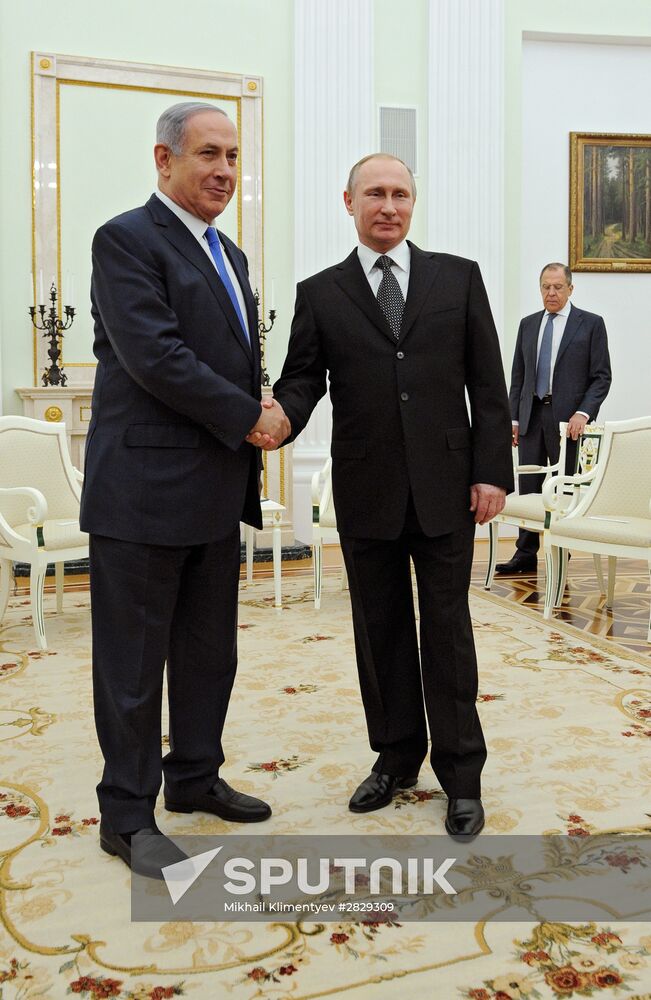 Russian President Vladimir Putin meets with Prime Minister of Israel Benjamin Netanyahu