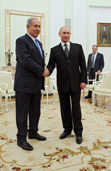 Russian President Vladimir Putin meets with Prime Minister of Israel Benjamin Netanyahu