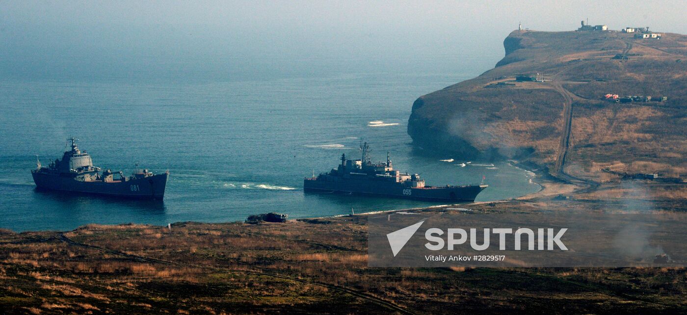 Military drill at Klerk base in Primorye Territory