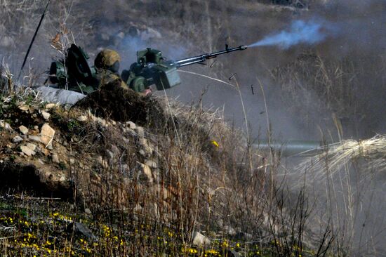 Military drill at Klerk base in Primorye Territory